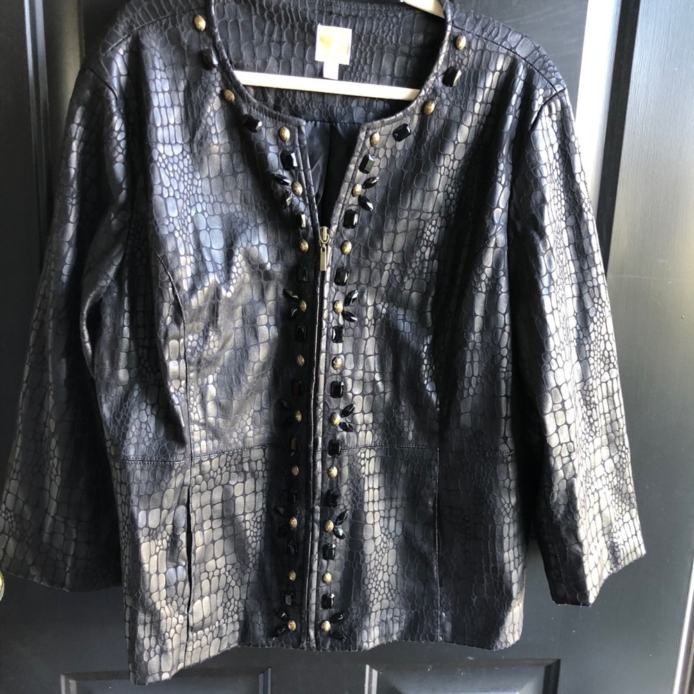 Faux leather jacket
